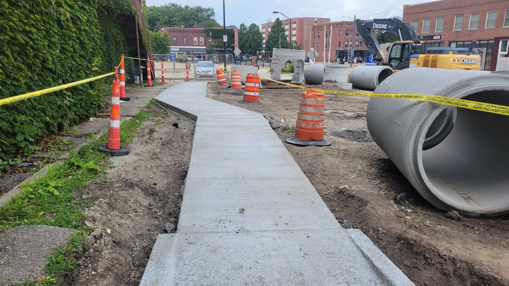 New sidewalk along the north side of The Orpheum
